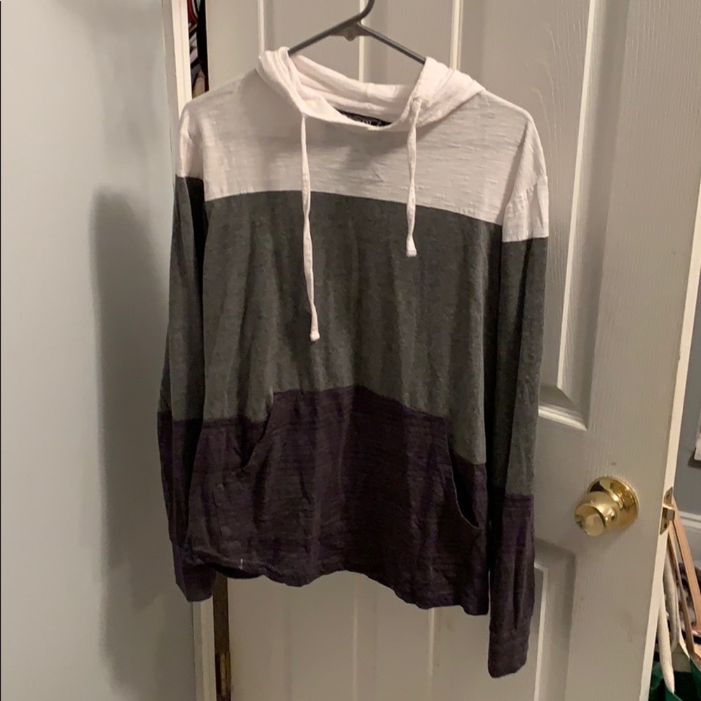 Tri colored hoodie shirt